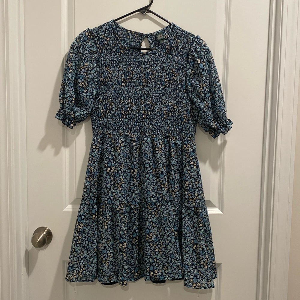 Wild Fable Floral Smocked Dress with Puff Sleeves
